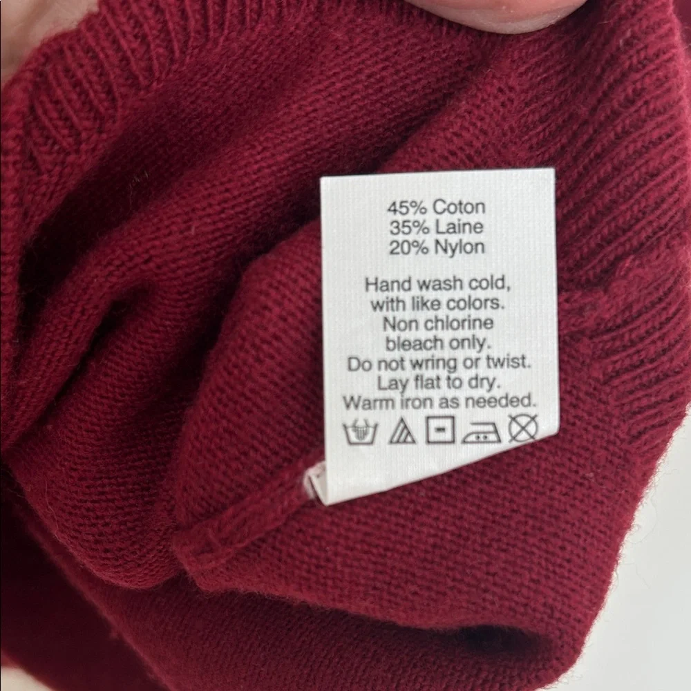 J. Crew Burgundy V-Neck Button‎ Front Cardigan